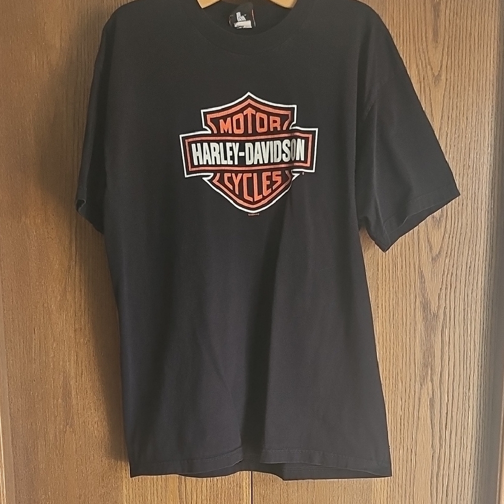 Harley-Davidson Black and Red Short Sleeve Tee